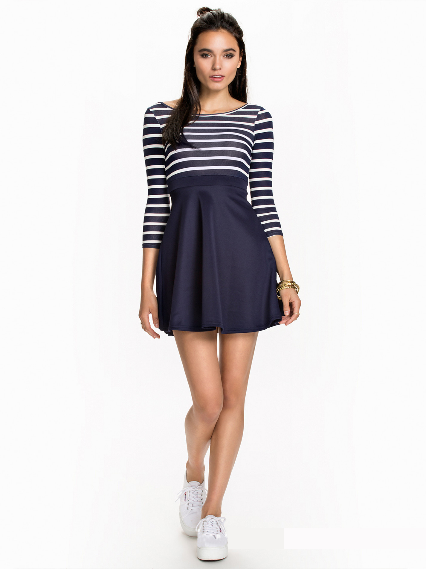 F2507  Striped mini dress